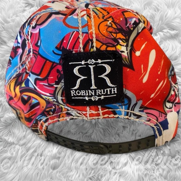Robin Ruth Puerto Rico Multicolor Graphic Baseball Cap - Picture 2 of 3